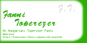 fanni toperczer business card